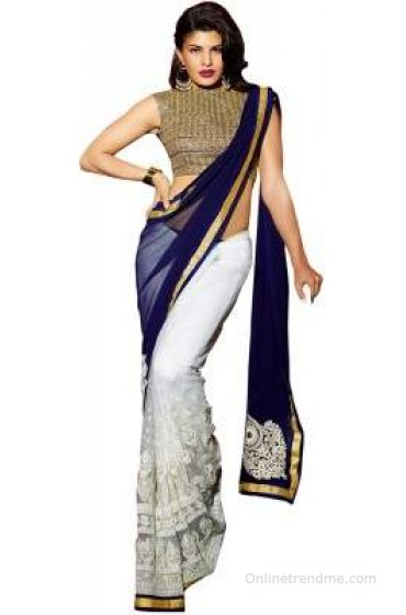 Glory Sarees Embriodered Bollywood Georgette Sari